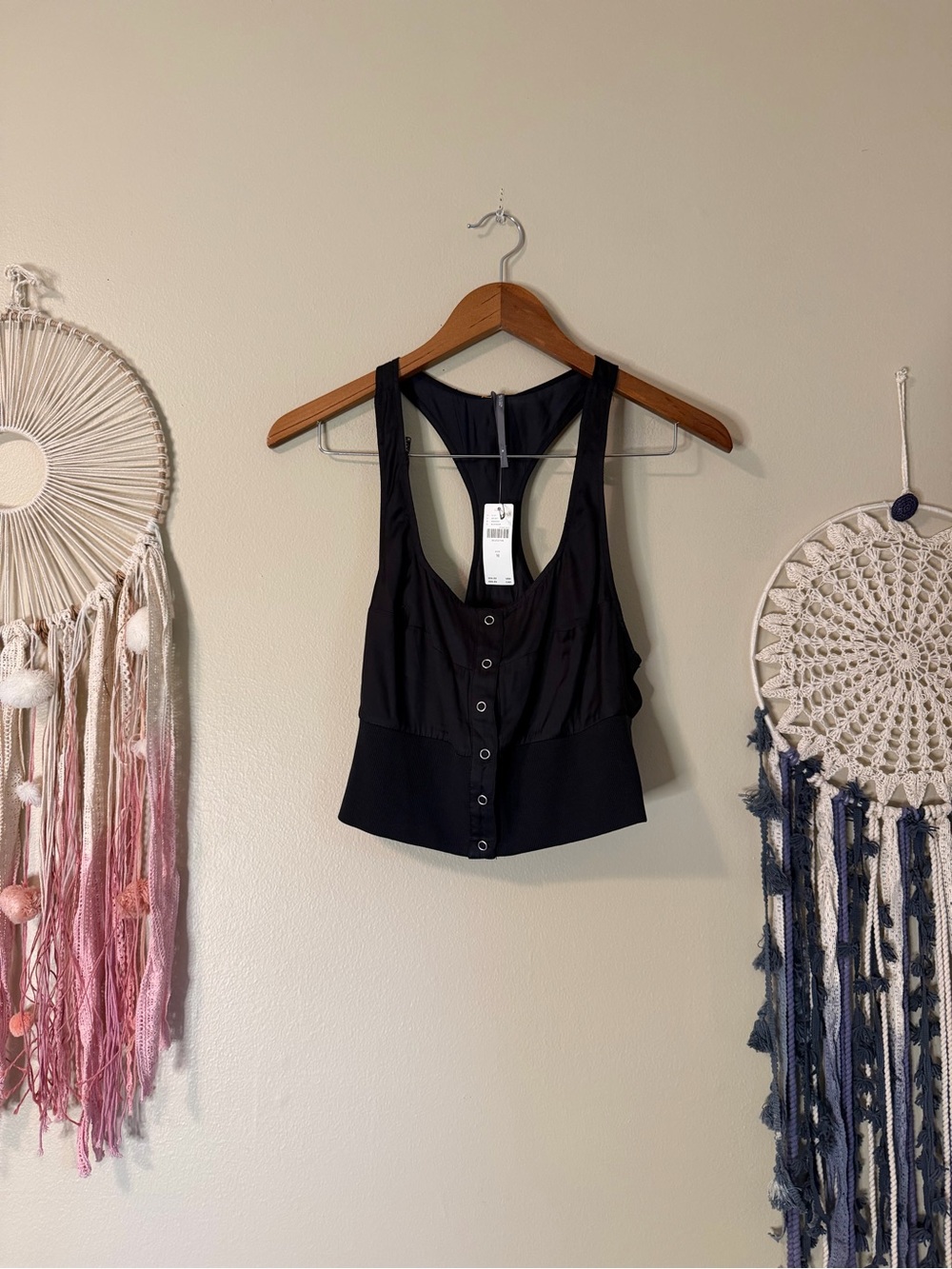 Anthropologie Racer Back Tank Too Black Size Medium